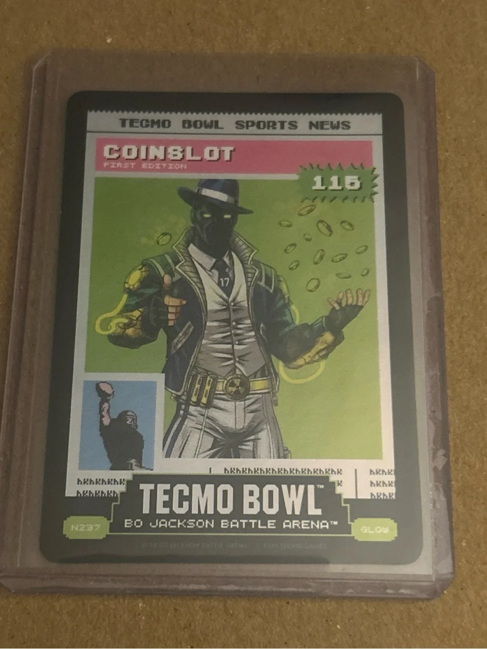 Coinslot Tecmo Bowl Bo Jackson Battle Arena 115 Power Glow N237 SSP